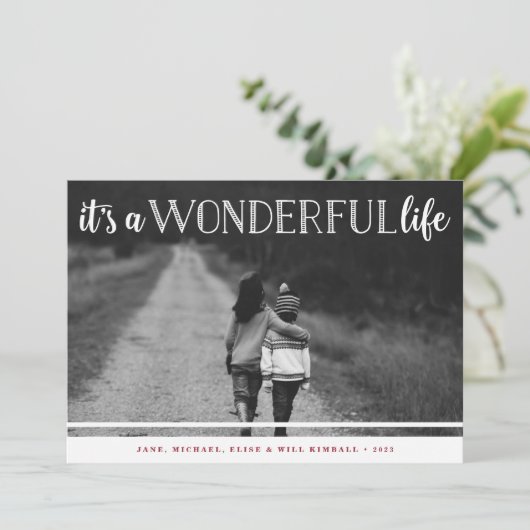 Prachtig leven vakantiefoto feestdagenkaart (Staand voorkant)