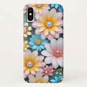 Prachtig Levendig Pastel Bloemenmotief met Pareltj Case-Mate iPhone Case (Achterkant)