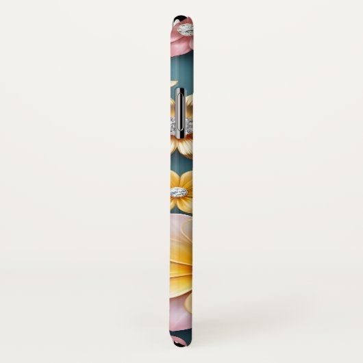 Prachtig Levendig Pastel Bloemenmotief met Pareltj Case-Mate iPhone Case (Achterkant / rechts)