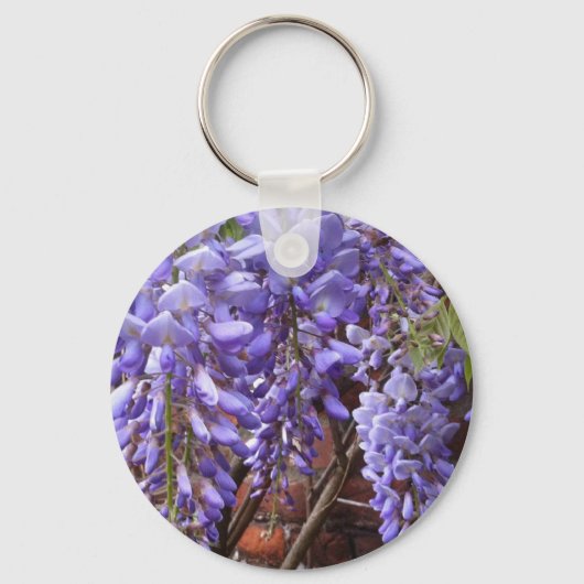 Prachtig licht paars Wisteria blossom Sleutelhanger (Voorkant)