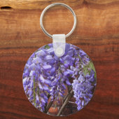 Prachtig licht paars Wisteria blossom Sleutelhanger (Achterkant)