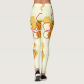 Prachtig lichtgeel honingraatpatroon leggings (Achterkant)