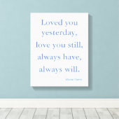 Prachtig liefdescitaat van Elaine Davis Canvas Afdruk (Insitu (Houten vloer))