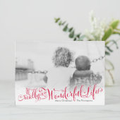 Prachtig Life Script Vakantie Fotokaart Feestdagenkaart (Staand voorkant)