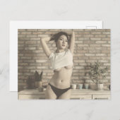 Prachtig! Lingerie Model briefkaart fotografie (Voorkant / Achterkant)
