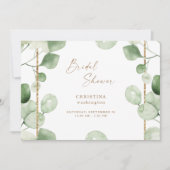 Prachtig Loof Eucalyptus Bruidsdouche Kaart (Voorkant)