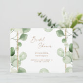 Prachtig Loof Eucalyptus Bruidsdouche Kaart (Staand voorkant)