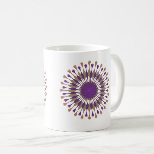 Prachtig Lotus Flower Design Violet Koffiemok (Voorkant rechts)