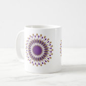 Prachtig Lotus Flower Design Violet Koffiemok (Voorkant links)
