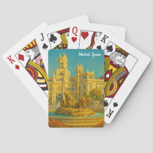 Prachtig Madrid Spanje Vintage Reis Kunst Pokerkaarten