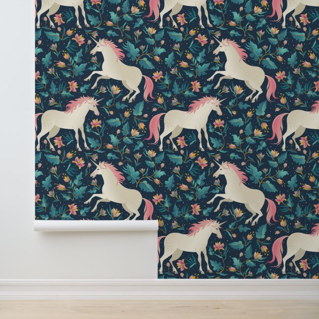 Prachtig Magical Unicorn Pattern Behang (Applicatie)