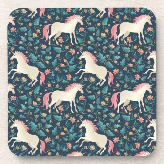 Prachtig Magical Unicorn Pattern Bier Onderzetter (Voorkant)