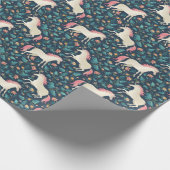 Prachtig Magical Unicorn Pattern Cadeaupapier (Hoek)