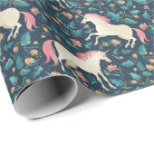 Prachtig Magical Unicorn Pattern Cadeaupapier (Rol Hoek)