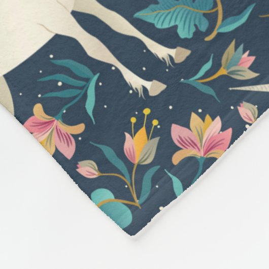 Prachtig Magical Unicorn Pattern Fleece Deken (Hoek)