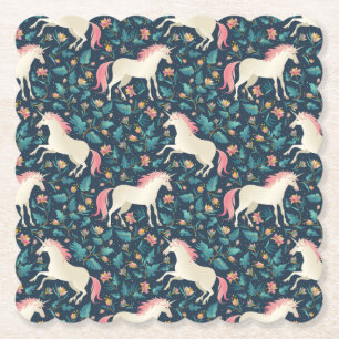 Prachtig Magical Unicorn Pattern Kartonnen Onderzetters