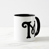 Prachtig Magisch Lettertype Letter Monogram Beginl Mok (Voorkant rechts)