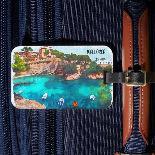 Prachtig Mallorca Spanje Balearen eiland Bagagelabel (Voorkant Insitu 4)