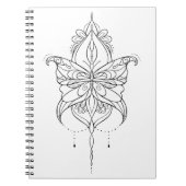 Prachtig Mandala Butterfly Design Pattern Notitieboek (Voorkant)