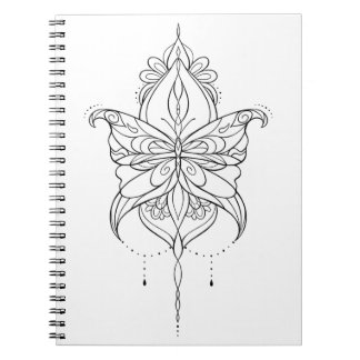 Prachtig Mandala Butterfly Design Pattern Notitieboek