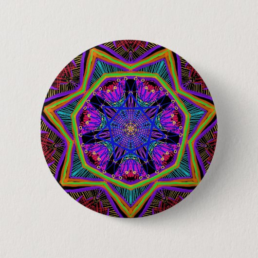 Prachtig Mandala patroon Ronde Button 5,7 Cm (Voorkant)