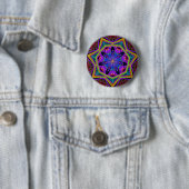 Prachtig Mandala patroon Ronde Button 5,7 Cm (In situ)