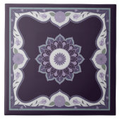 Prachtig mandala scroll design tegeltje (Voorkant)