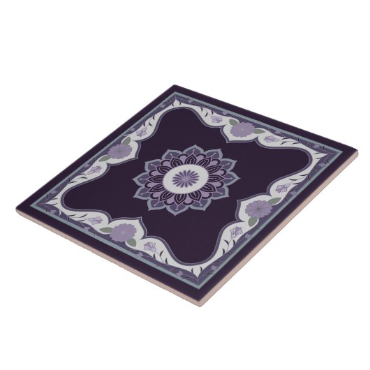 Prachtig mandala scroll design tegeltje (Zijkant)