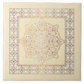 Prachtig mandala scroll design tegeltje (Voorkant)