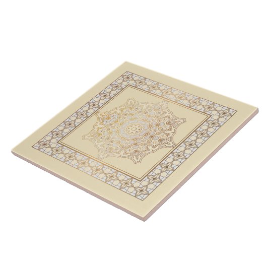 Prachtig mandala scroll design tegeltje (Zijkant)