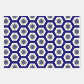 Prachtig maritiem marine wit en goud inpakpapier vel (Voorkant)