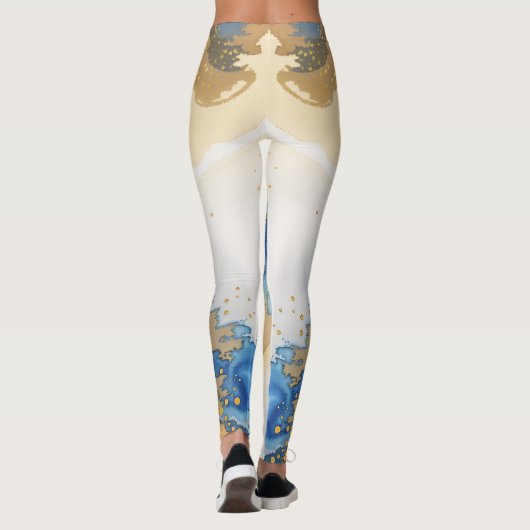 Prachtig marmeren ontwerp leggings (Achterkant)