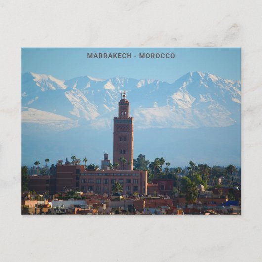 Prachtig Marokko rood Marrakech Atlas gebergte Briefkaart (Voorkant)