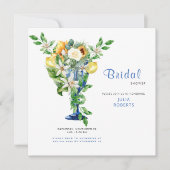 Prachtig mediterraan bloemig Vrijgezellenfeest Kaart (Voorkant)