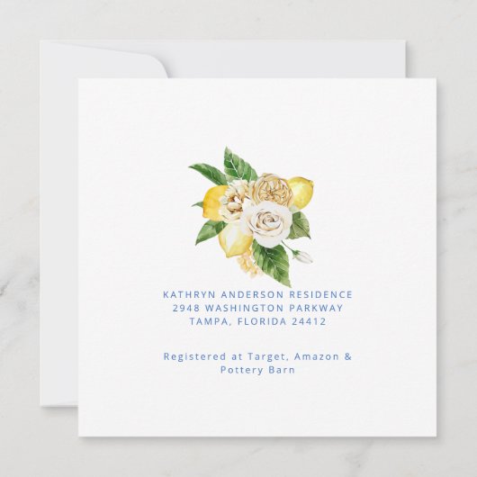 Prachtig mediterraan bloemrijk Vrijgezellenfeest I Kaart (Achterkant)