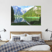 Prachtig meer in de Dolomieten Zuid-Tirol Italië Canvas Afdruk (Insitu (Slaapkamer))
