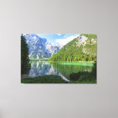 Prachtig meer in de Dolomieten Zuid-Tirol Italië Canvas Afdruk (Voorkant)