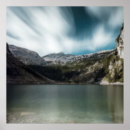 Prachtig meer Krn met berg Krn, Slovenië Poster