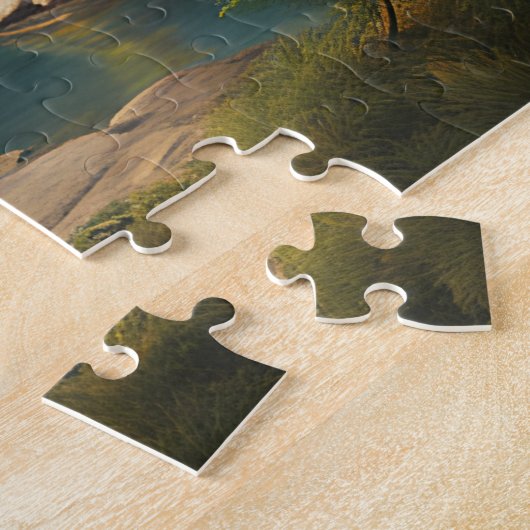 Prachtig meer met reflecties legpuzzel (Zijkant)