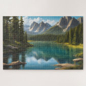 Prachtig meer met reflecties legpuzzel (Horizontaal)