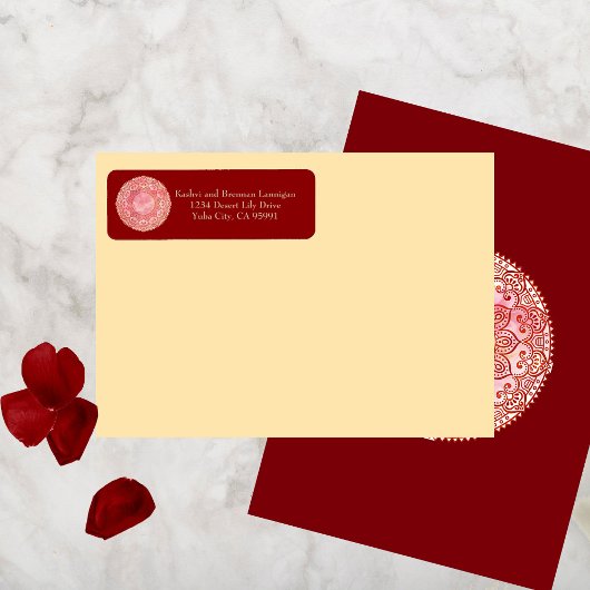 Prachtig Mehndi retour adres label