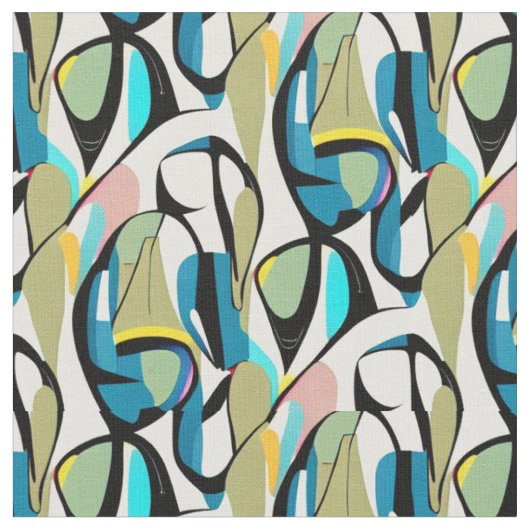 Prachtig MidCentury Patroon Stof (Close Up)