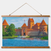 Prachtig middeleeuws kasteel aan Blue Lake Hangend Wandkleed (Voorkant)