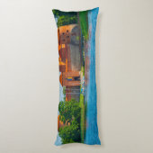 Prachtig middeleeuws kasteel aan Blue Lake Lichaamskussen (Achterkant (Verticaal))