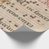 Prachtig middeleeuws muziekmanuscript cadeaupapier (Hoek)