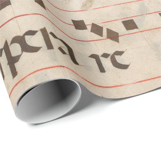 Prachtig middeleeuws muziekmanuscript cadeaupapier (Rol Hoek)