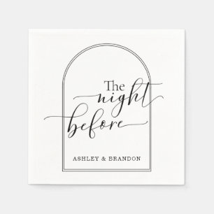 Prachtig, minimaal script de nacht voor Napkins Servet