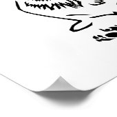 Prachtig minimalistisch B&W-Poster van herder Poster (Hoek)