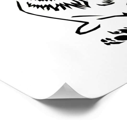 Prachtig minimalistisch B&W-Poster van herder Poster (Hoek)