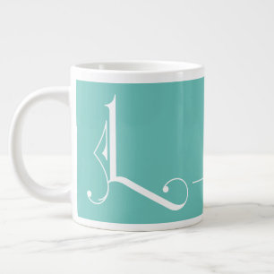 Prachtig minimalistisch legant monogram L Grote Koffiekop